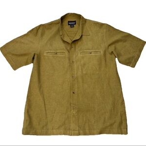 Men’s Woolrich Tactical Gold Casual Button Down Shirt Relaxed Fit